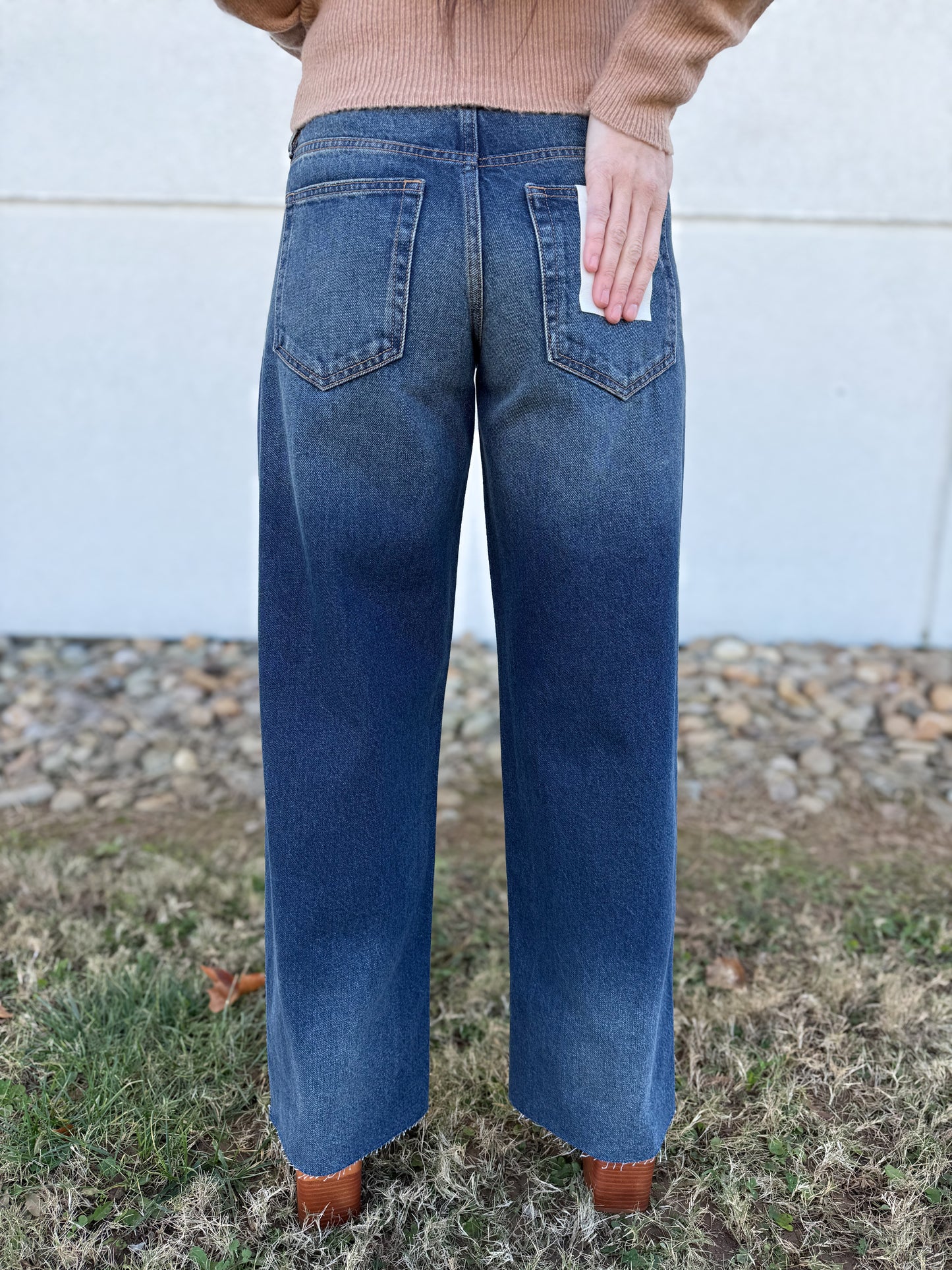 Hidden - Alyx Dark Wash Low Slung Crossover Baggy Jeans
