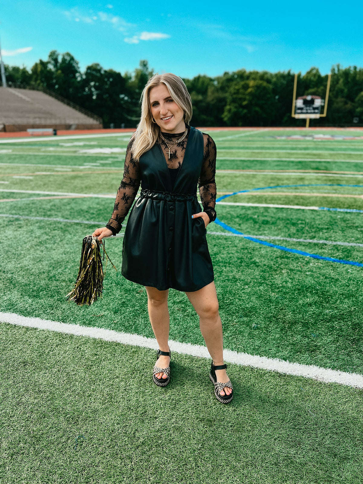 So Chic Faux Leather Dress S