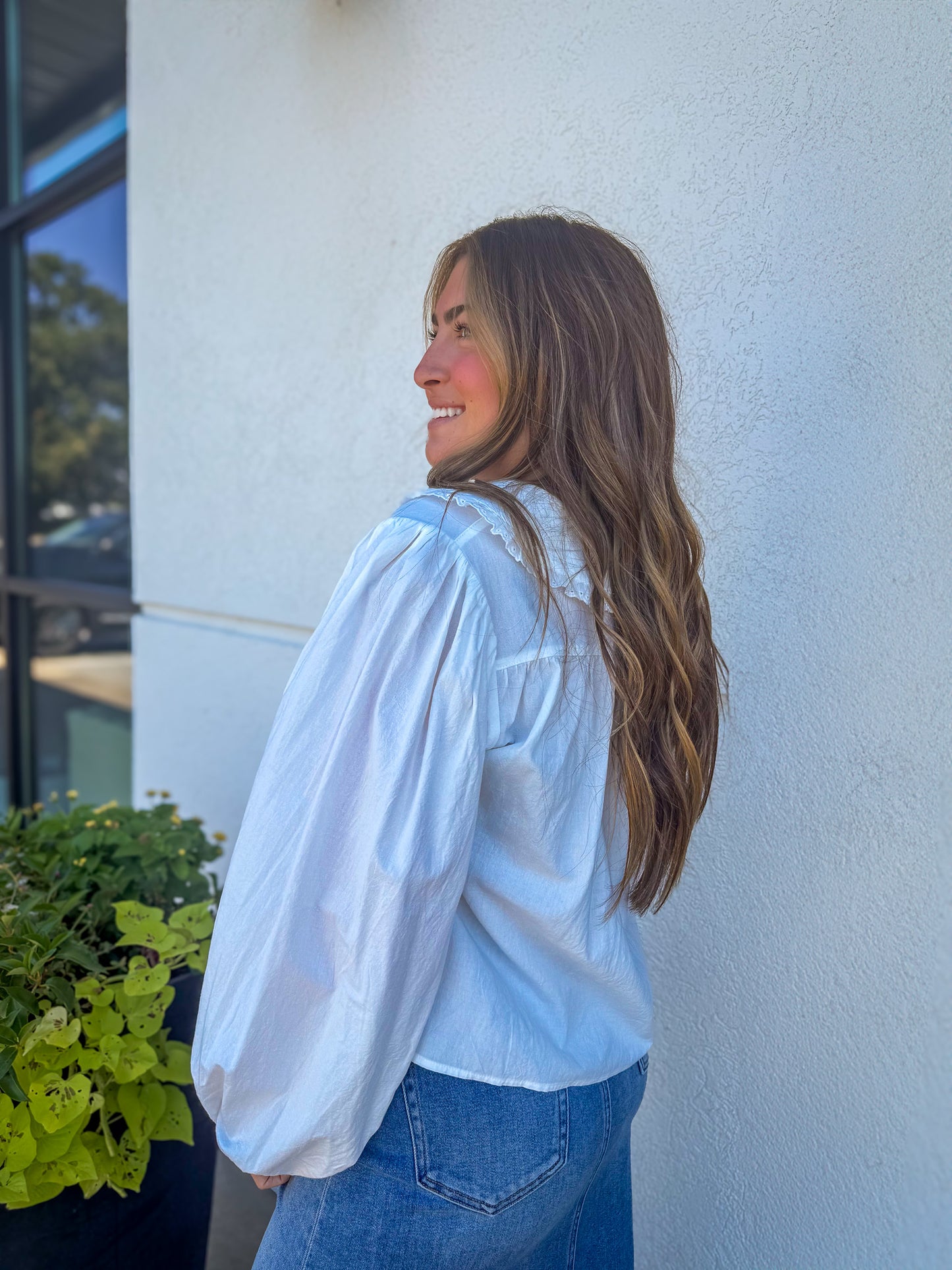 Timeless White Peter Pan Blouse