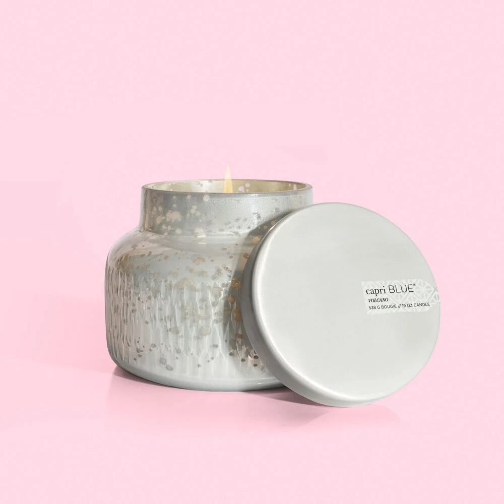 Capri Blue - Volcano Mercury Etched Signature Jar Candle, 19oz