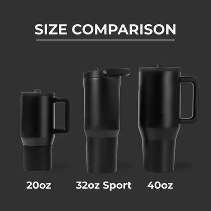 HydroJug - Black | 32oz Sport Tumbler Leakproof & Insulated
