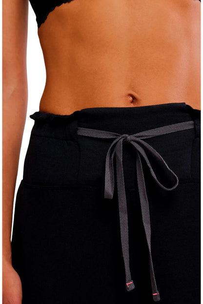 Free People -  Dream State Wide-Leg Pants - BLACK