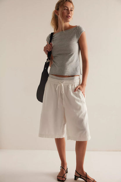 Free People - So Soft Seamless Modal Tee - HEATHER GREY