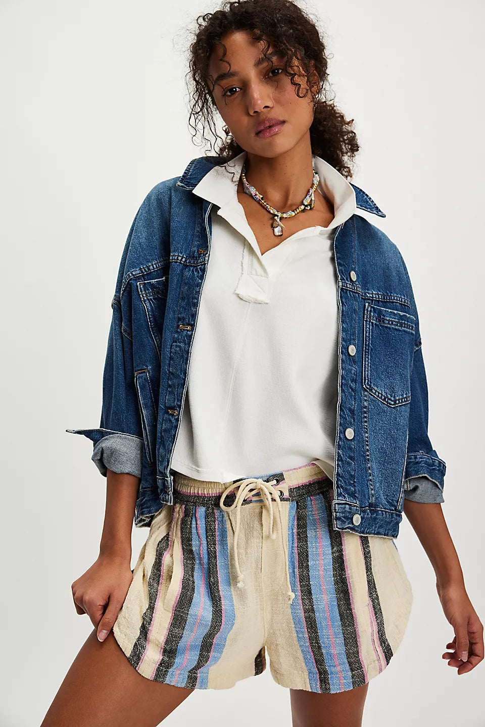 Free People - Kalli Board Shorts - SAND COMBO