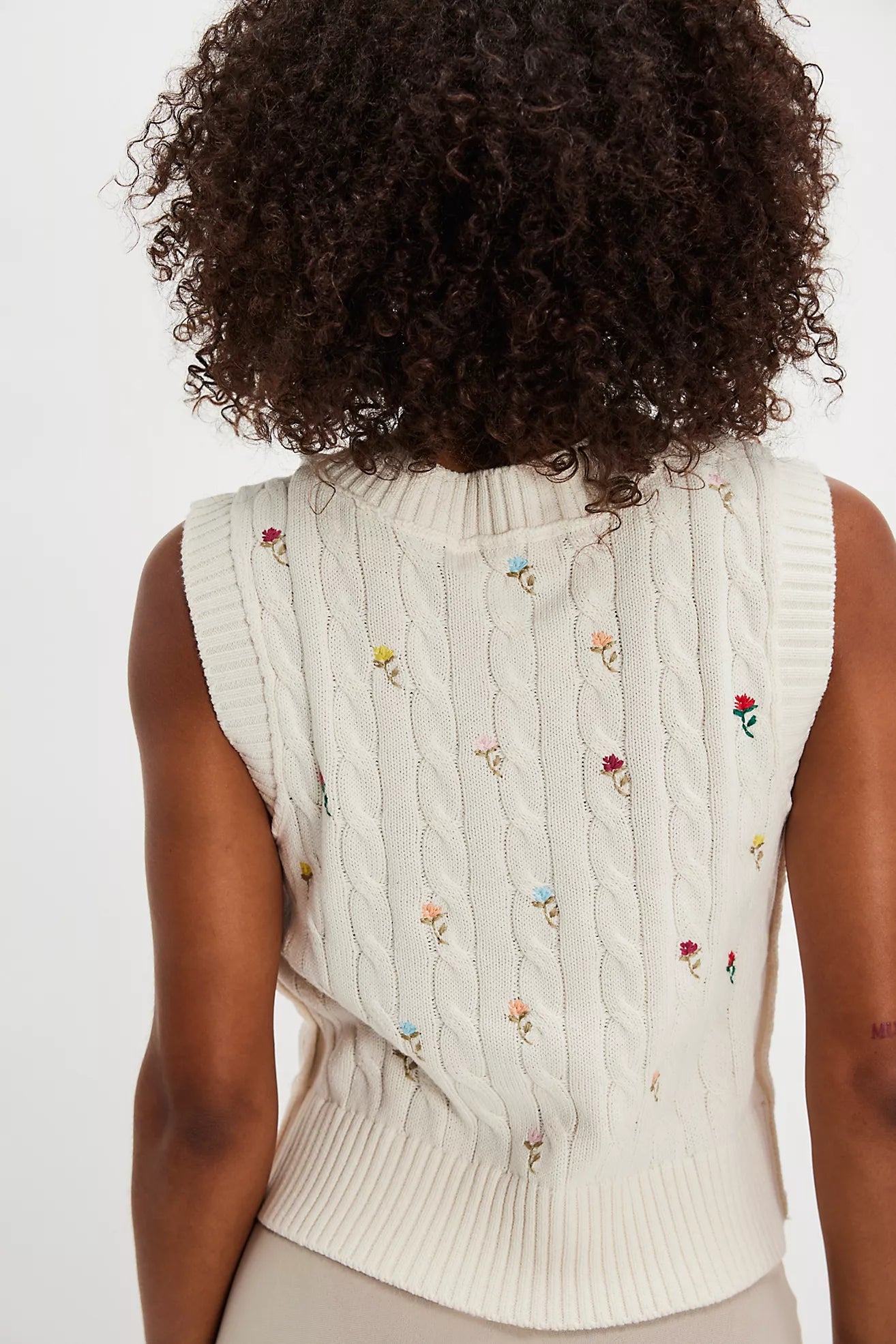Free People - Plumeria Floral Vest - IVORY COMBO