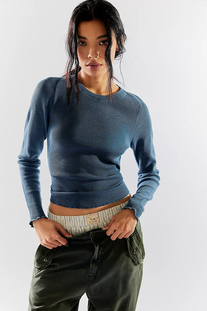 Free People - Easy Does It Tee - Dark Denim