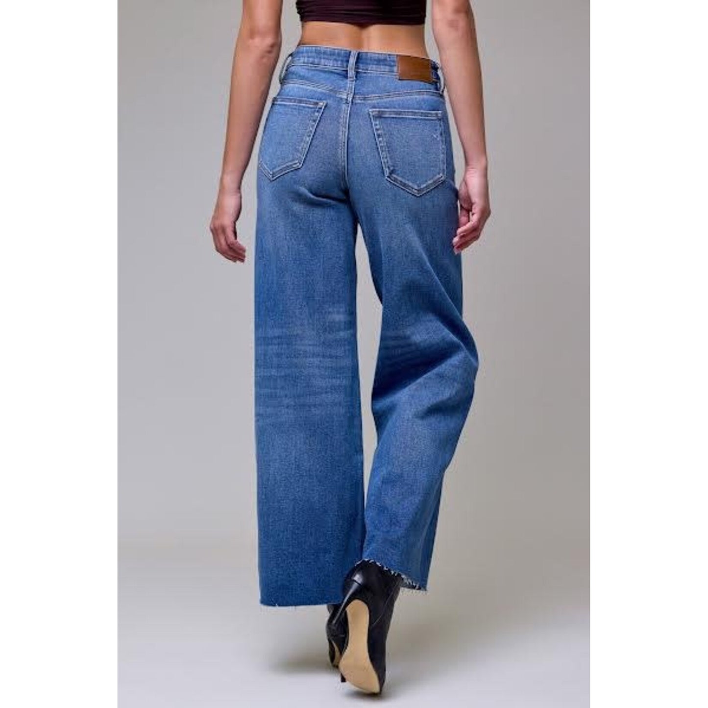 Hidden - Nori Dark Wash High Rise Wide Leg Jeans