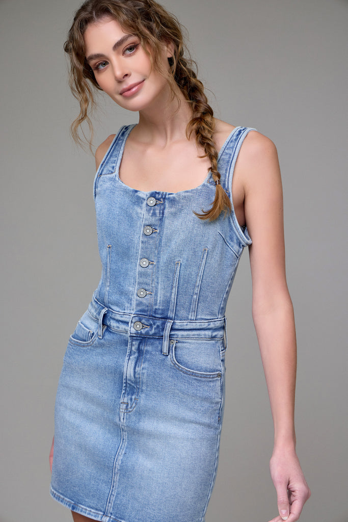 Hidden - Roxy Denim Stretch Mini Dress