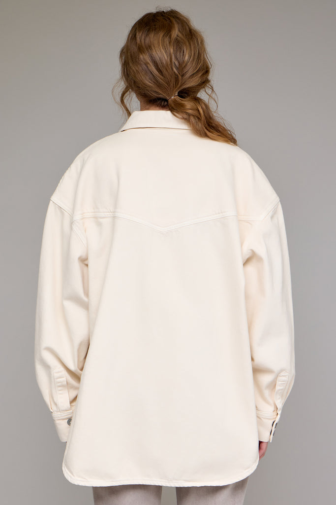 Hidden - Abbey Ecru Oversized Western Jacket