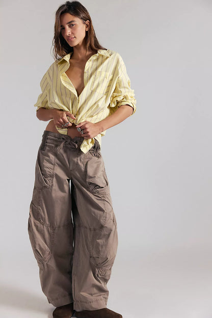 Free People We The Free Onset Cargo Parachute Pants – Dusted Cocoa