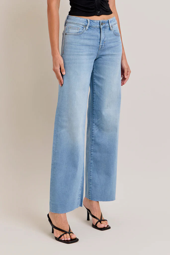 Hidden - LOGAN - Vintage Wash Stretch Mid Rise Dad Jean