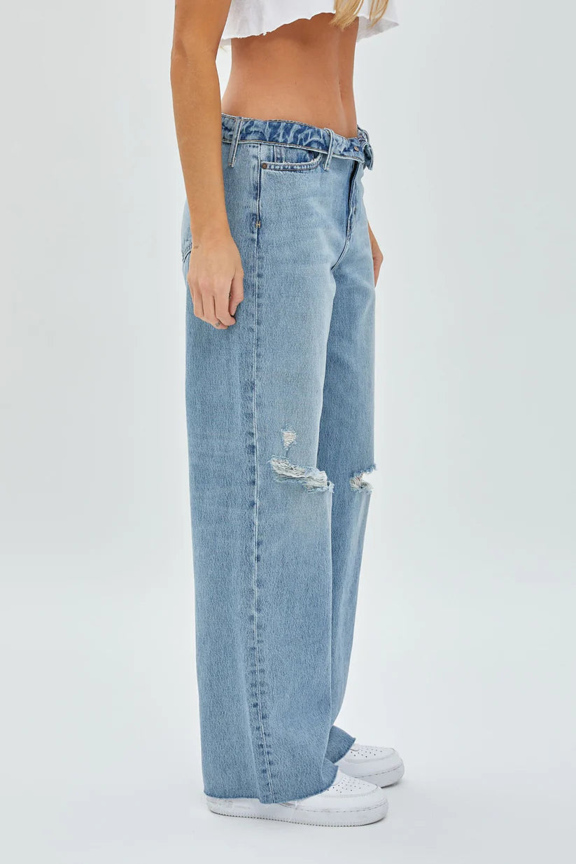 Hidden - Logan Fold Over Waistband Jean