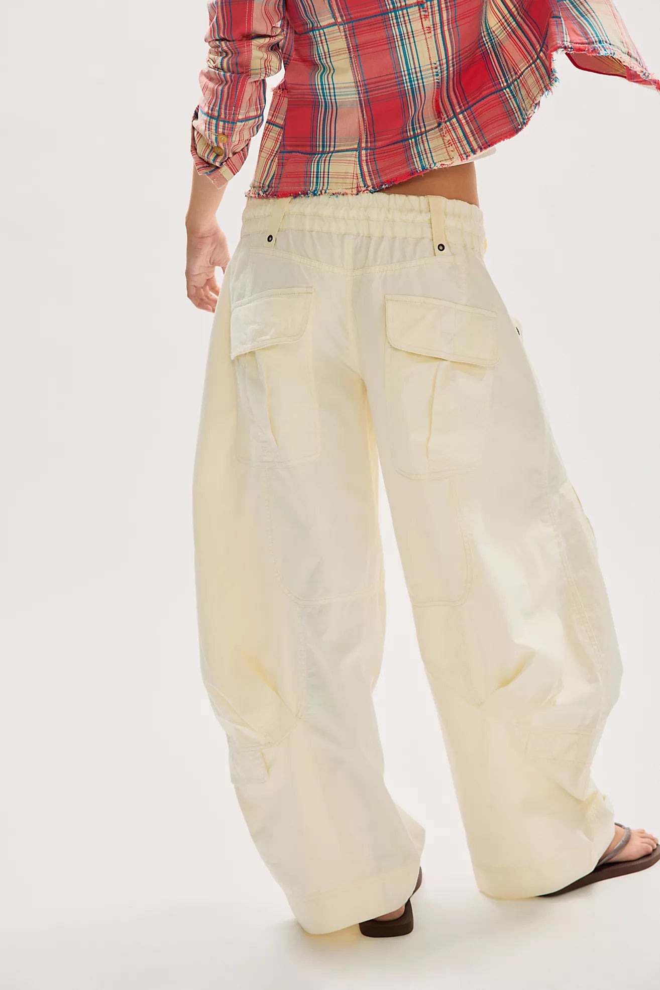 Free People - Onset Pull-On Parachute Cargo Pants - TOFU (Off White)