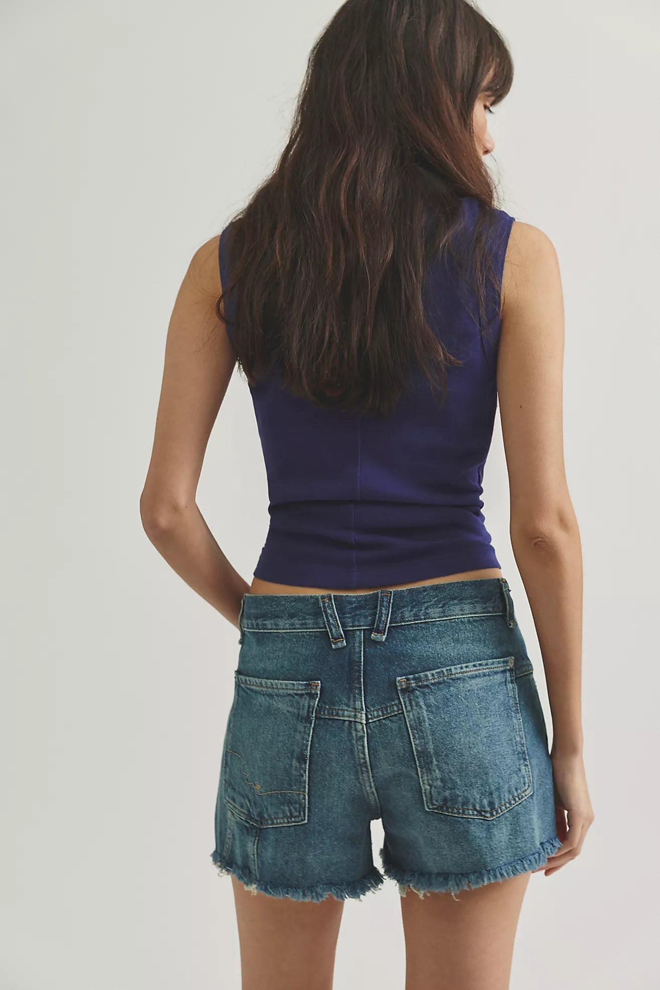 Free People We The Free - Now Or Never Distressed Denim Short - SENSATIONAL