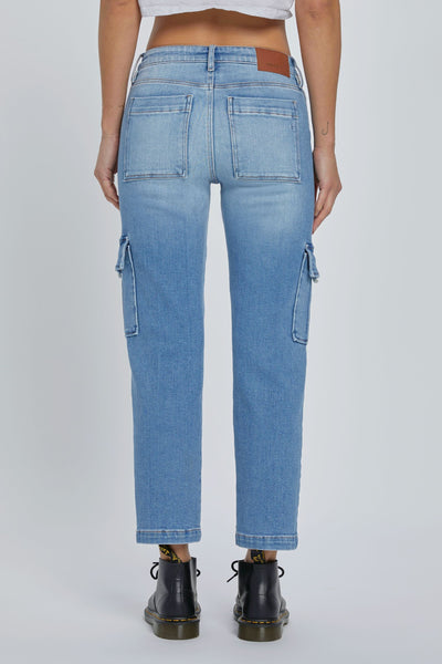Hidden -Tracey Stretchy Cropped Straight Leg Cargo Jean