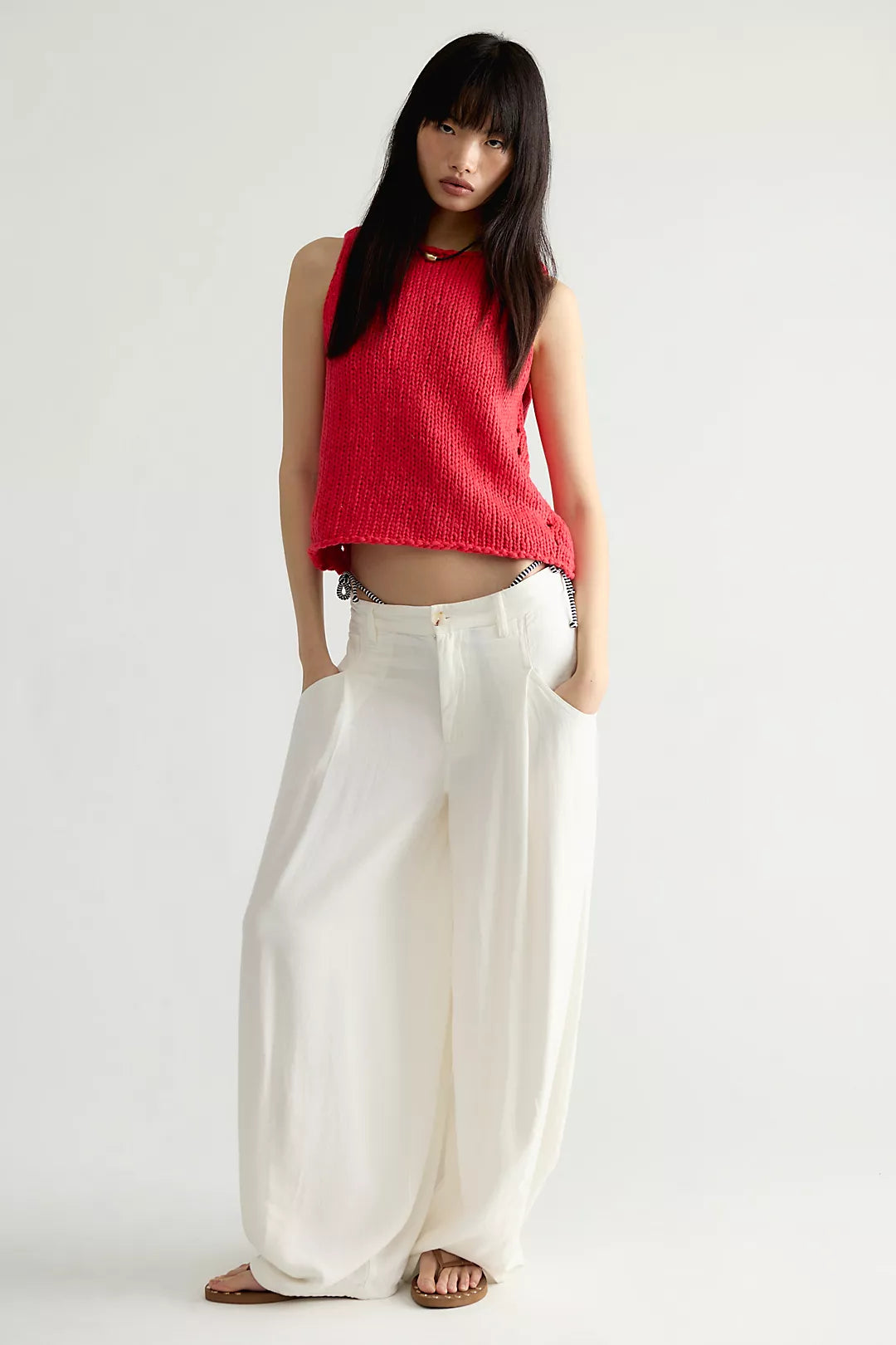 Free People - Opal Knit Tank - Sour Sweet (Red)