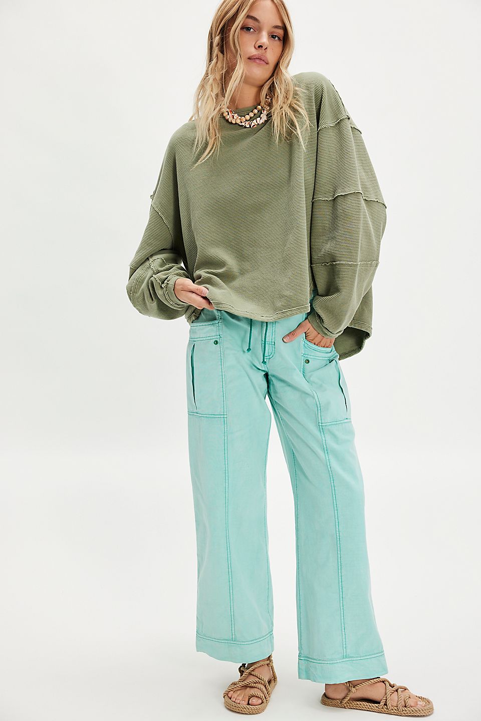 Free People - Total Eclipse Tee - OIL GREEN