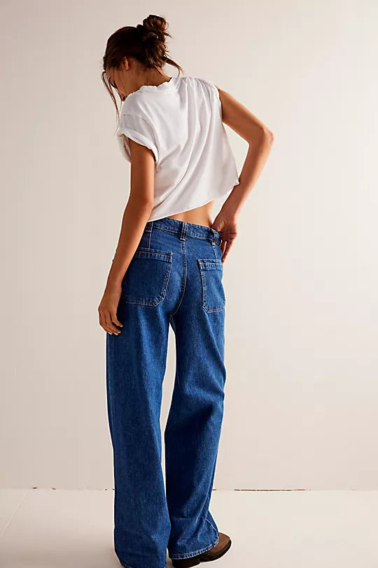 Free People - Palmer Cuffed Jeans - Tunnel Vision