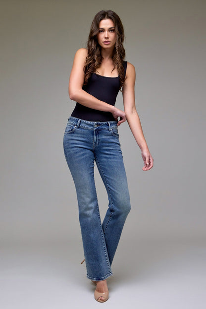Hidden - Ryan Vintage Wash Low Rise Stretch Bootcut Jeans