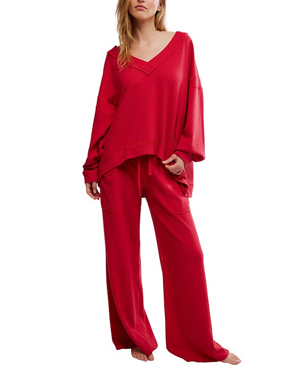 Free People - Staycation Pullover - DEEP CHERRY