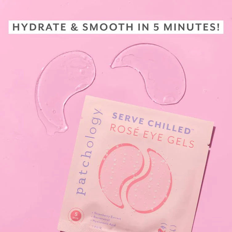 PATCHOLOGY - Serve Chilled - Rosé Hydrating & Smoothing Hydrogel Eye Patches -SINGLE