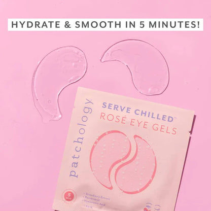 PATCHOLOGY - Serve Chilled - Rosé Hydrating & Smoothing Hydrogel Eye Patches -SINGLE