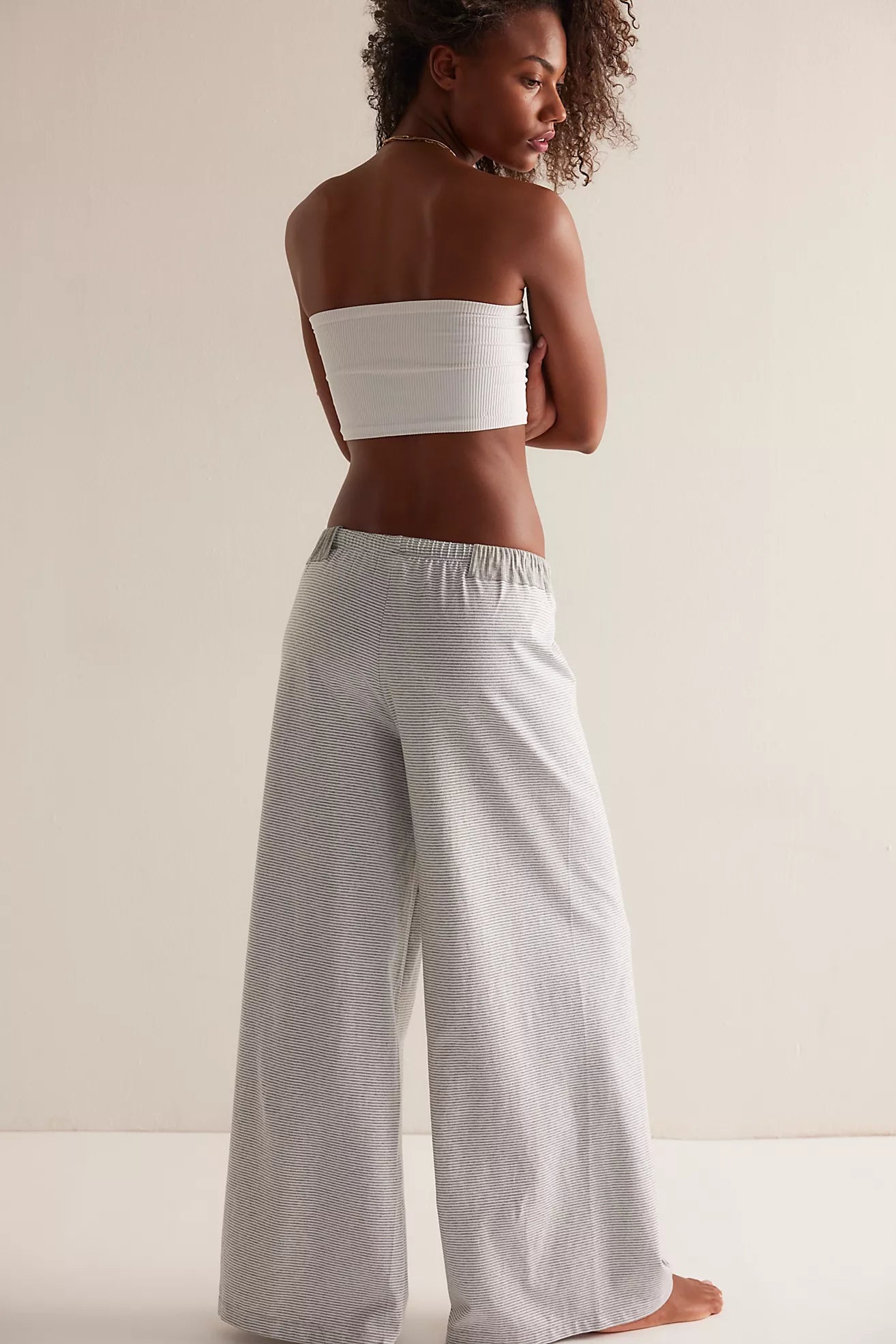 Free People- Out And About Stripe Lounge Pants - GREY