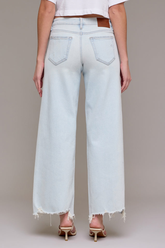 Hidden - Nori Super Light Wash 31" Mid Rise Wide Leg Jeans