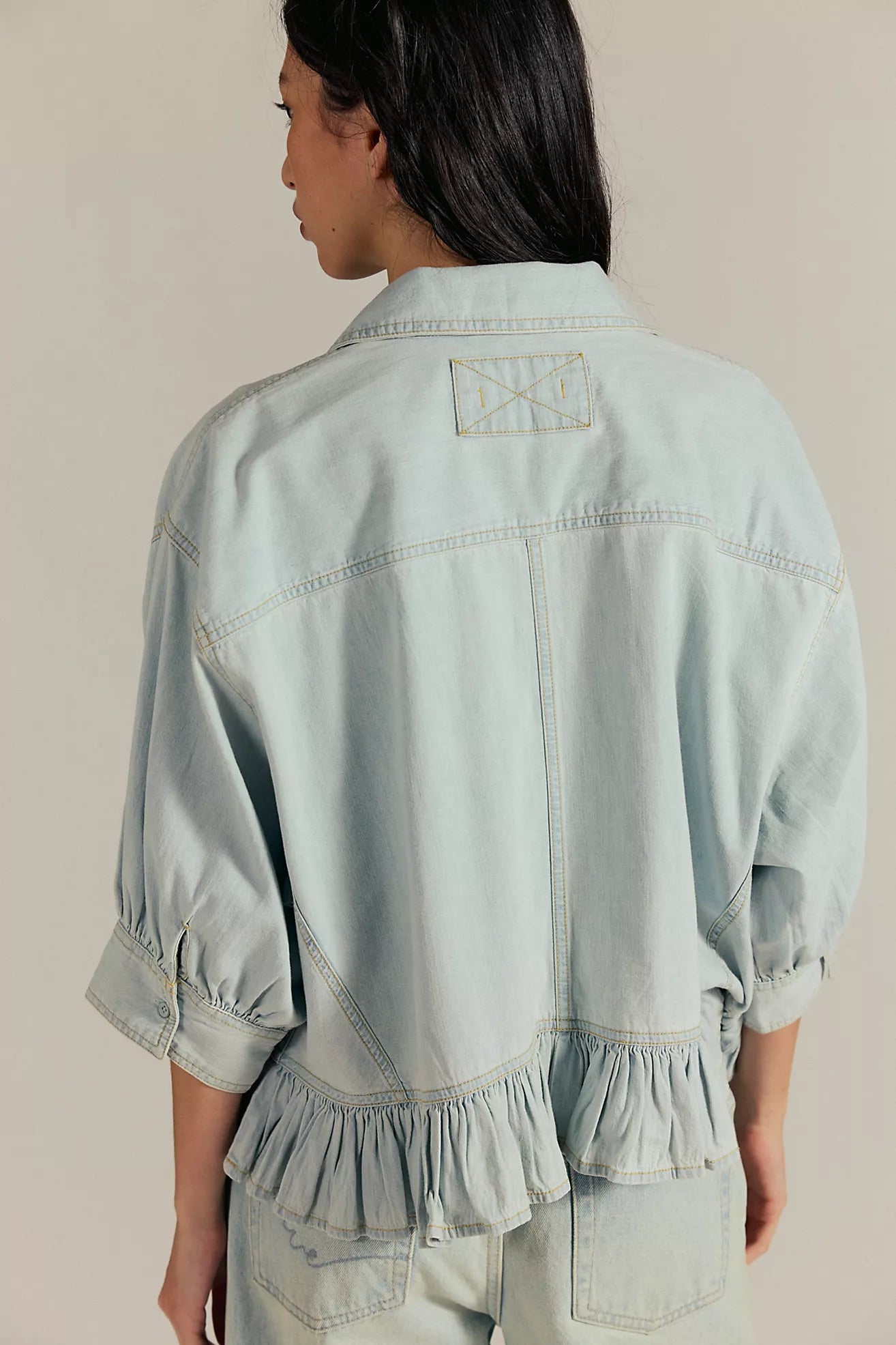 Free People - Bailey Denim Shirt - LIGHT TINT WASH