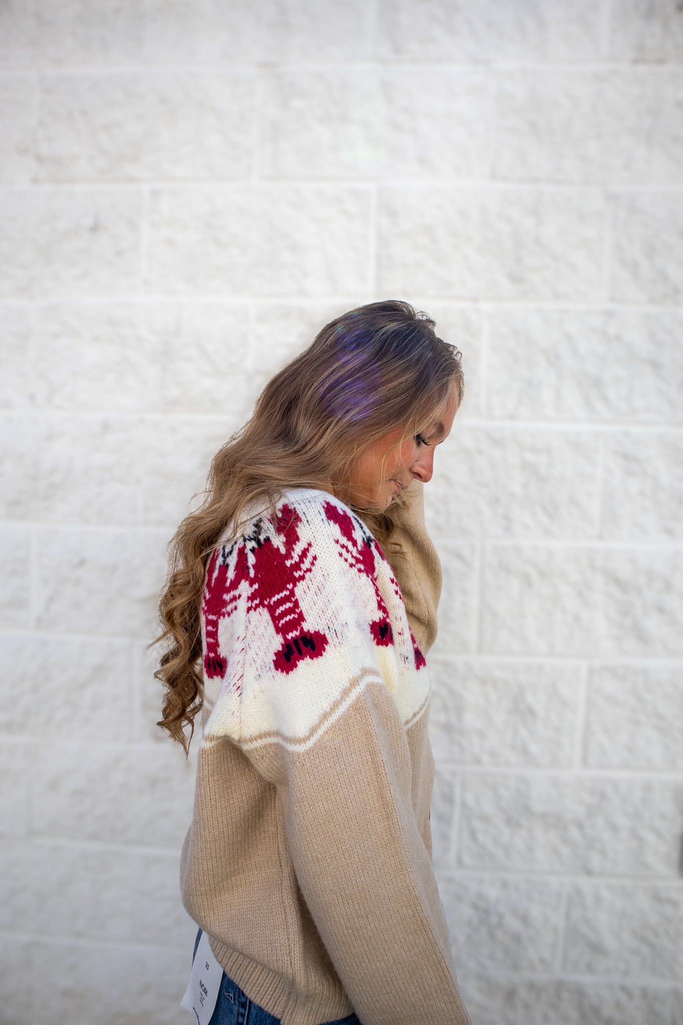 Coastal Catch Lobster Cardigan