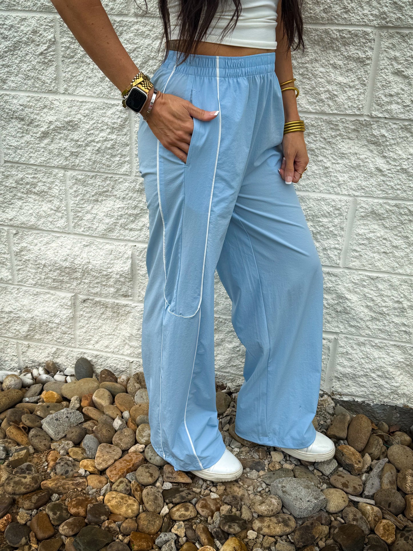 Glacier Motion Blue Track Pants