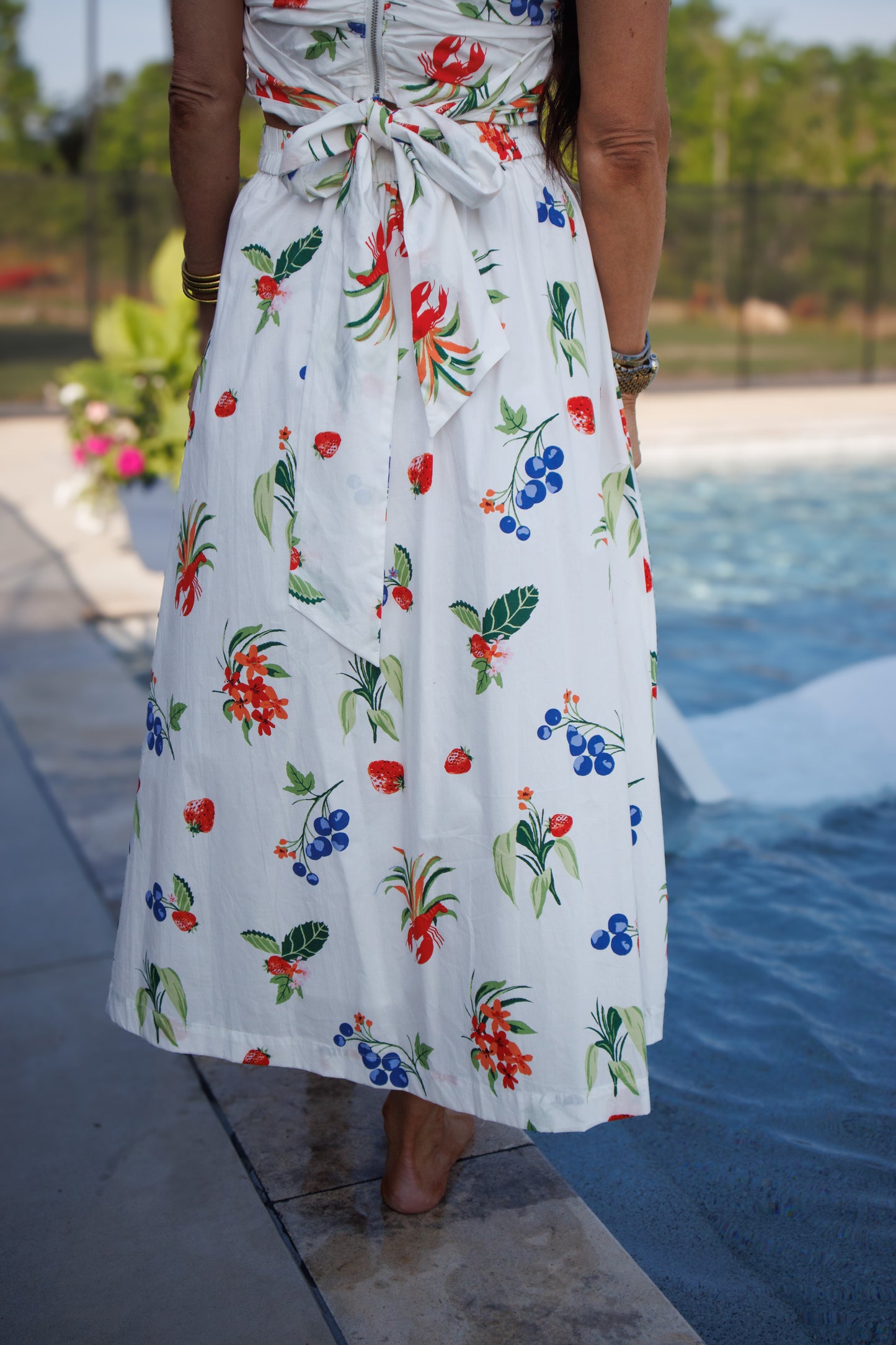 Tropic Twist Midi Skirt