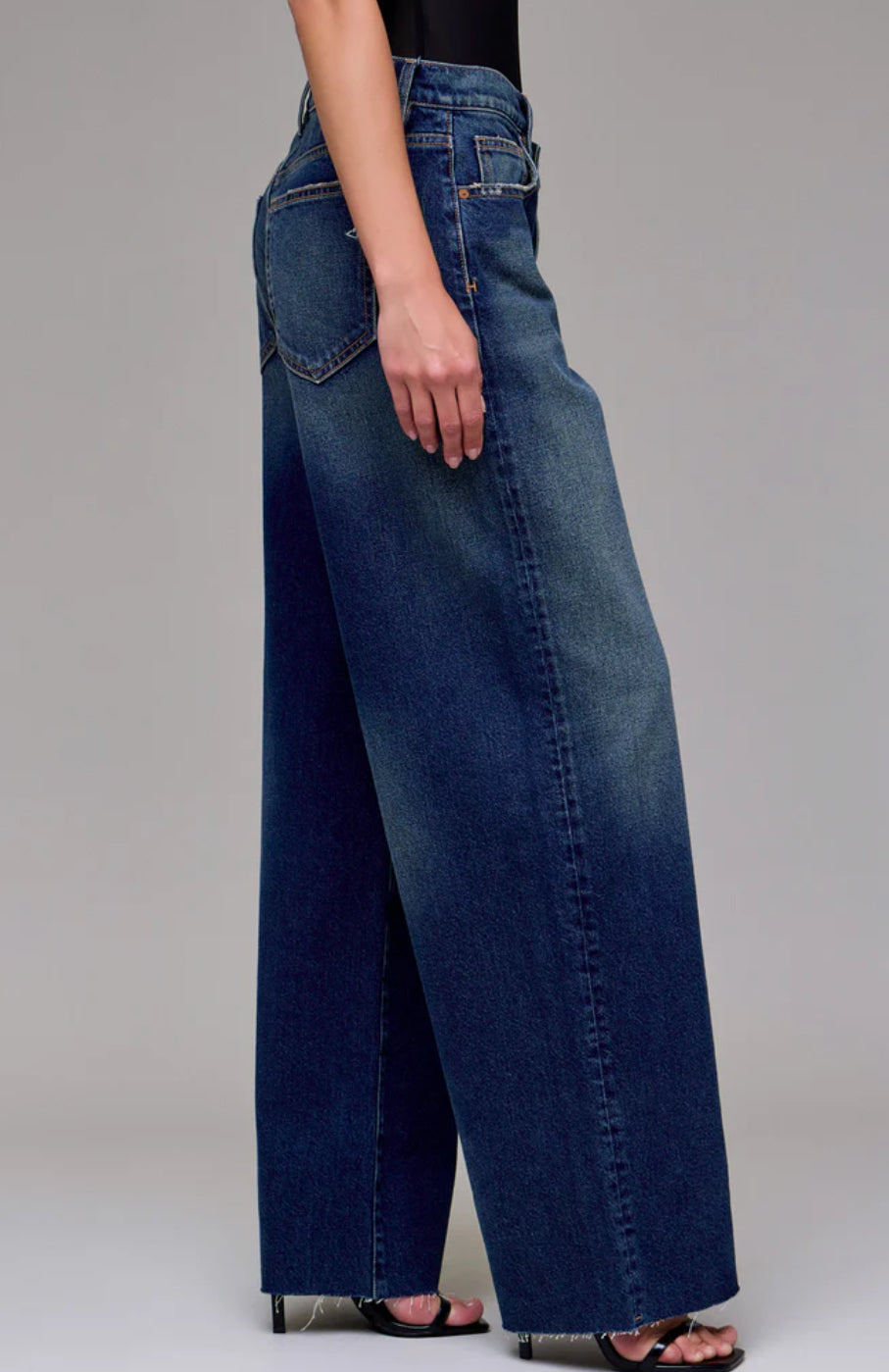 Hidden - Alyx Dark Wash Low Slung Crossover Baggy Jeans