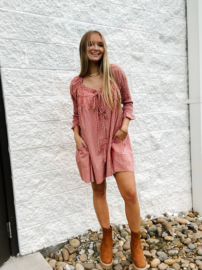 Free People - Star Dip Mini Dress - Glass Roses Combo