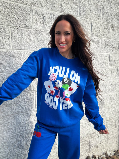 No Luck Just God Graphic Sweatshirt