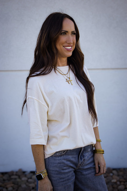 Free People - Perfect Oversized Tee - PERFECT FLAN