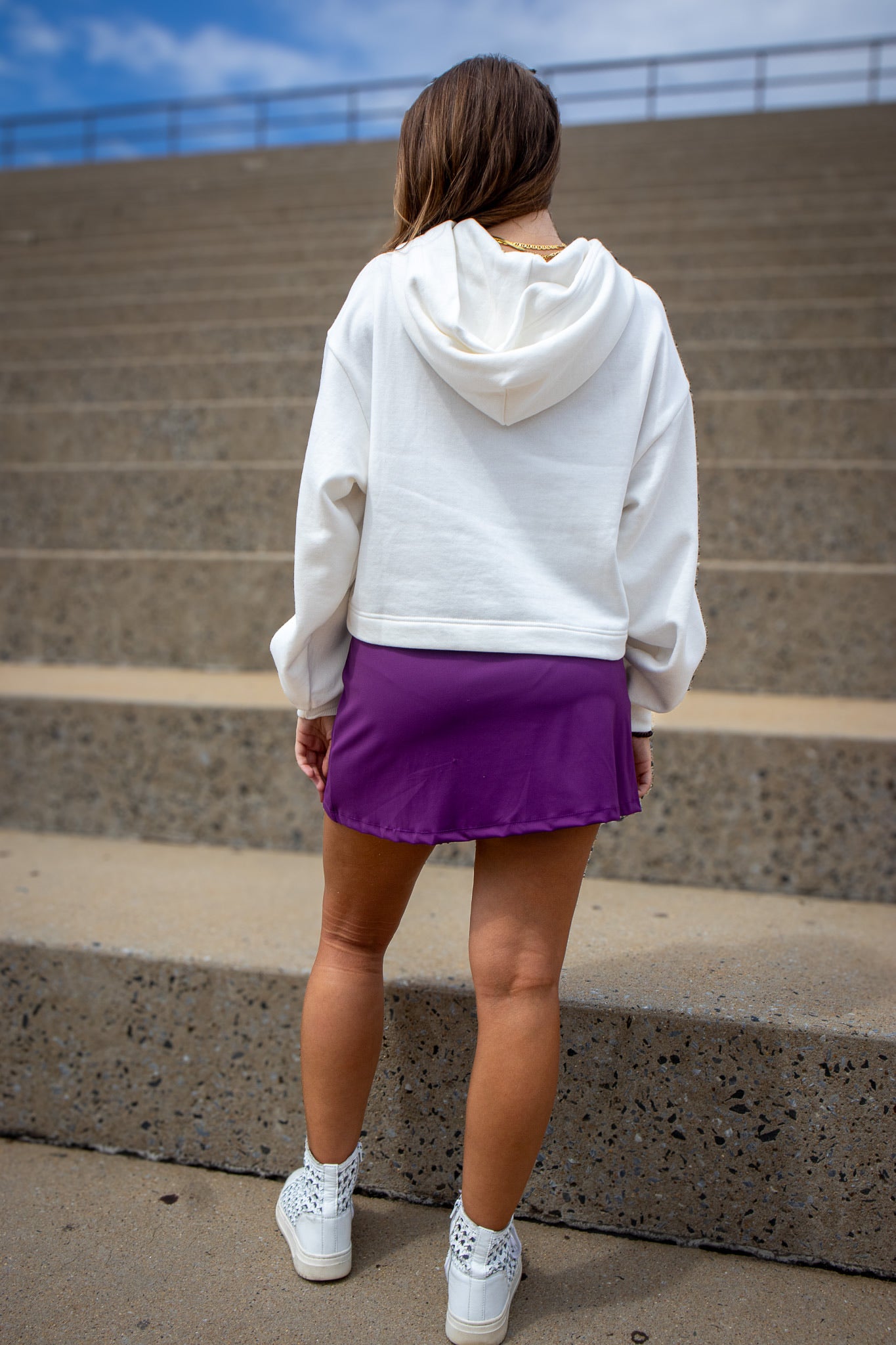 Clemson Layer Patch Cropped Hoodie