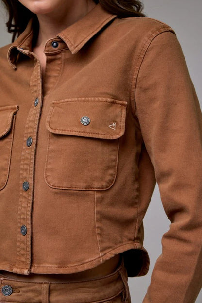 Hidden - Abbey Tawny Tapered Button-Up Shirt