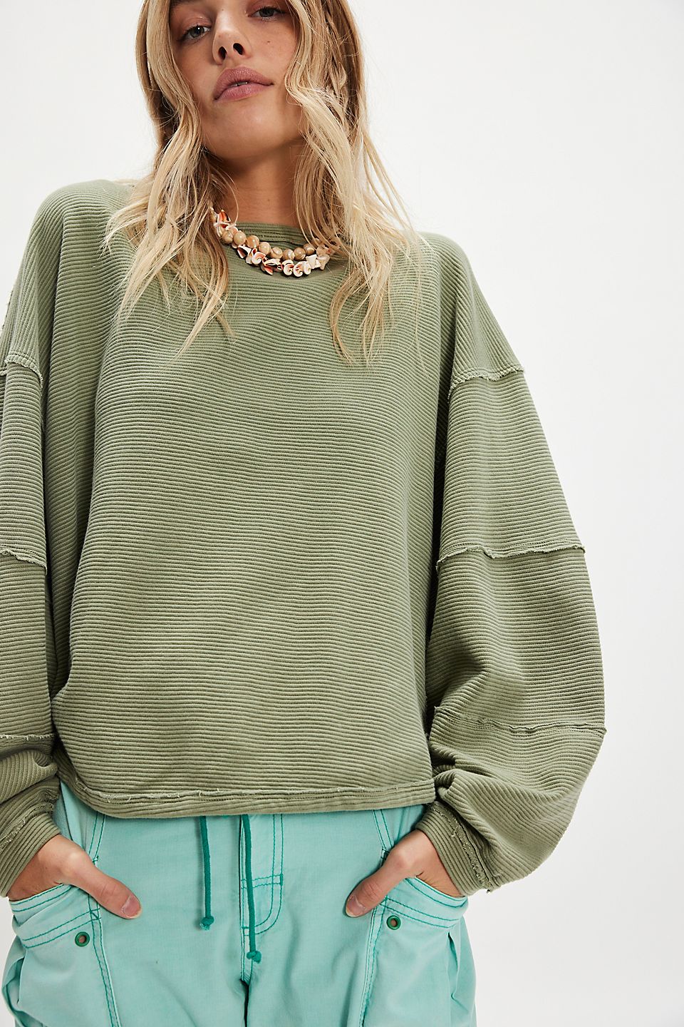 Free People - Total Eclipse Tee - OIL GREEN