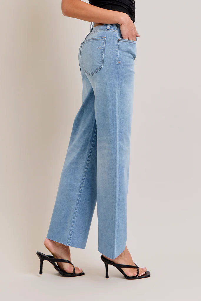 Hidden - LOGAN - Vintage Wash Stretch Mid Rise Dad Jean