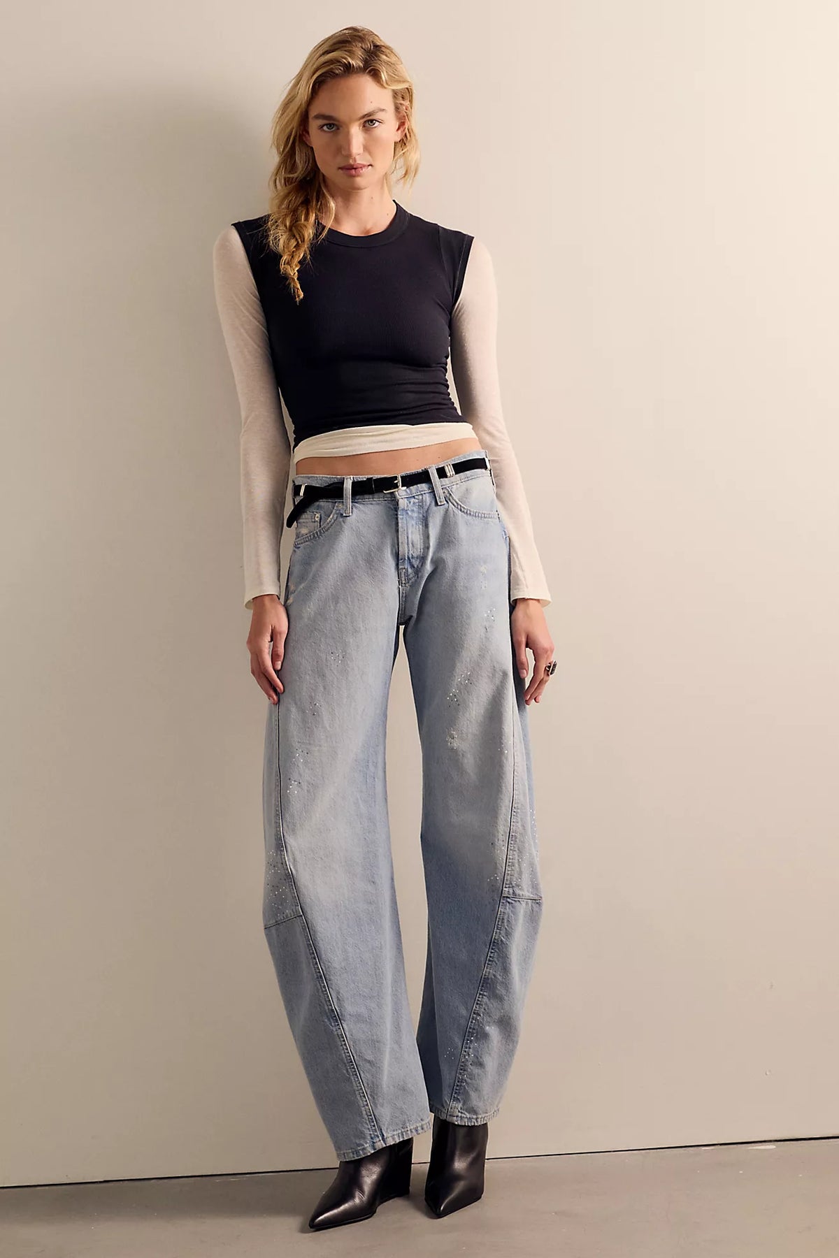 Free People - So Soft Seamless Modal Baby Tee - BLACK
