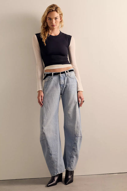 Free People - So Soft Seamless Modal Baby Tee - BLACK
