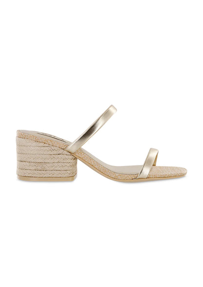 MIA - Isabeli Espadrille Slide Heel Sandal-  Gold