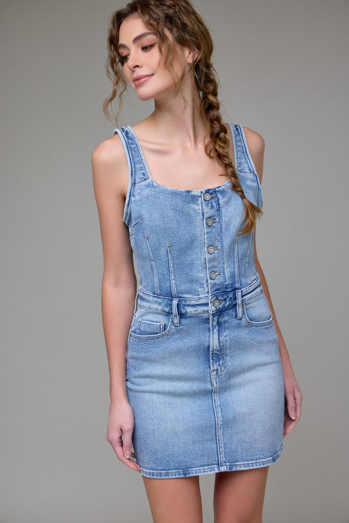 Hidden - Roxy Denim Stretch Mini Dress