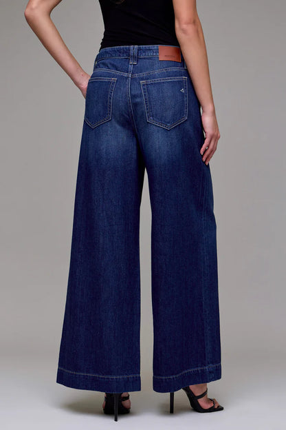 Dark wash super soft trouser denim 
