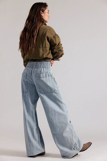 Free People - Breezy Denim Pull On Jeans - DUSK