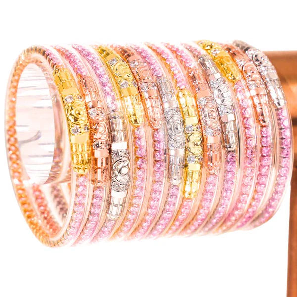 BuDhaGirl - Three Queens All Weather Bangle - PETAL PINK