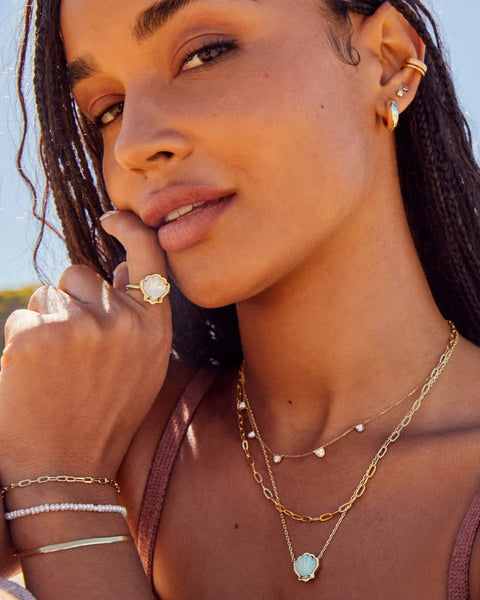 Kendra Scott - Lolo Gold Multi Strand Bracelet in White Pearl
