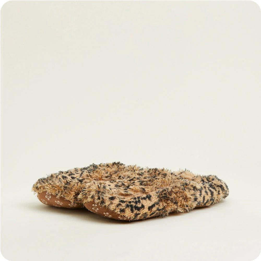 WARMIES®- Leopard Microwavable Slippers – Lavender Scented Heated Foot Warmers