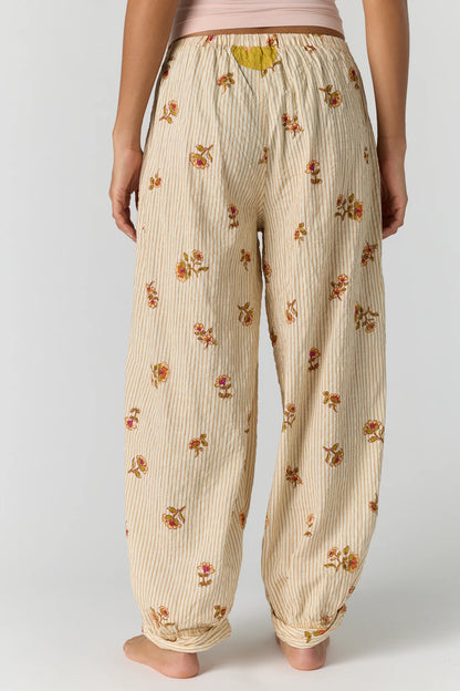Free People - On Repeat Drawstring Pants - IVORY FLORAL